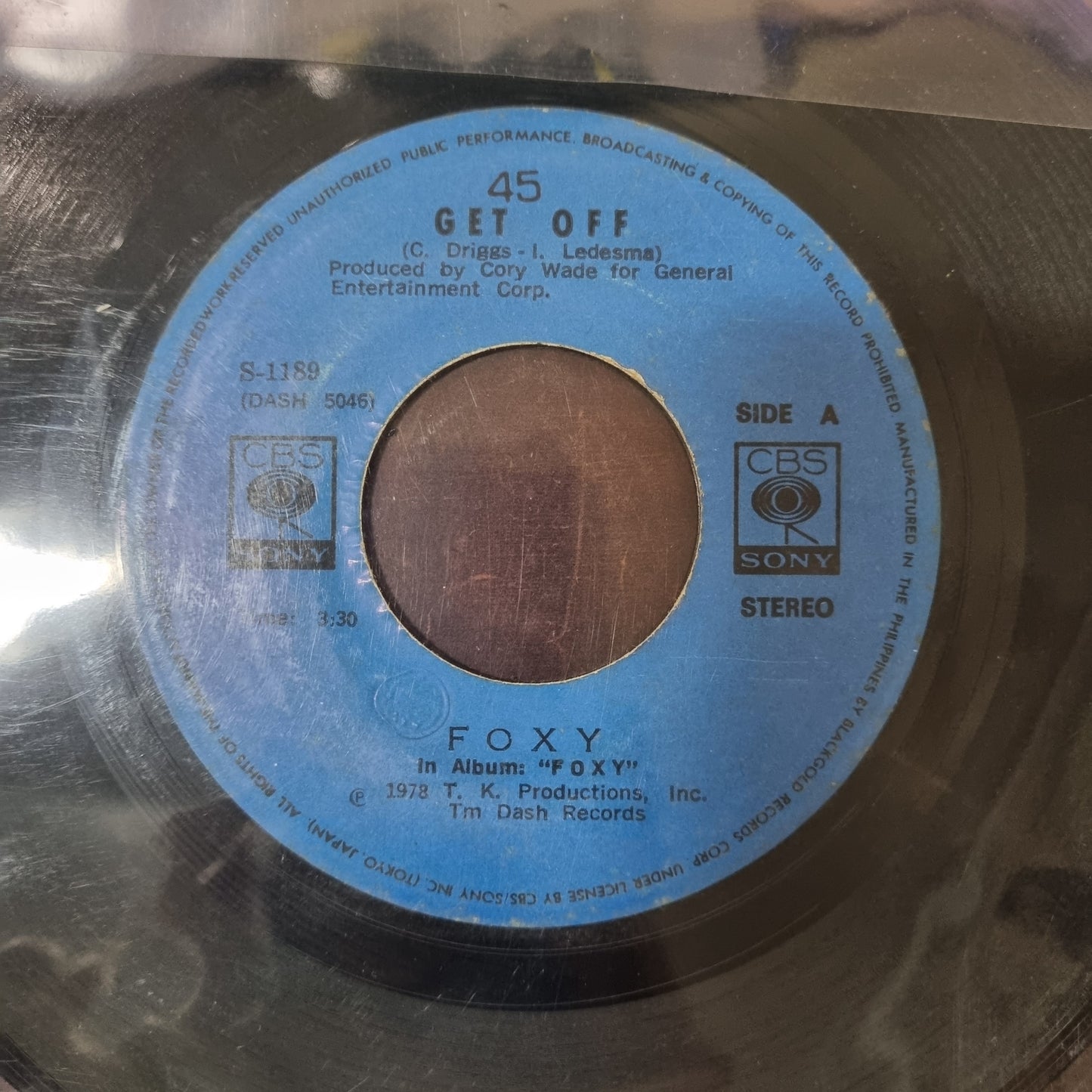 Foxy- Get Off / You Make Me Hot 7"