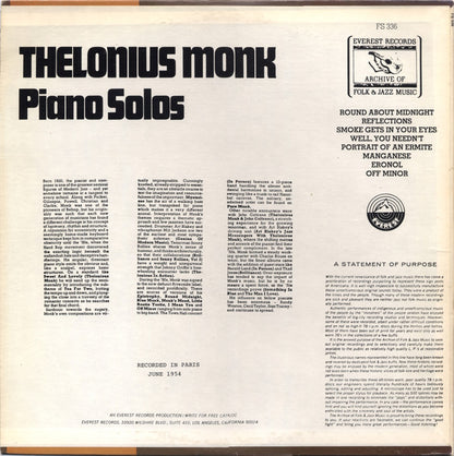 Thelonious Monk - Piano Solos
