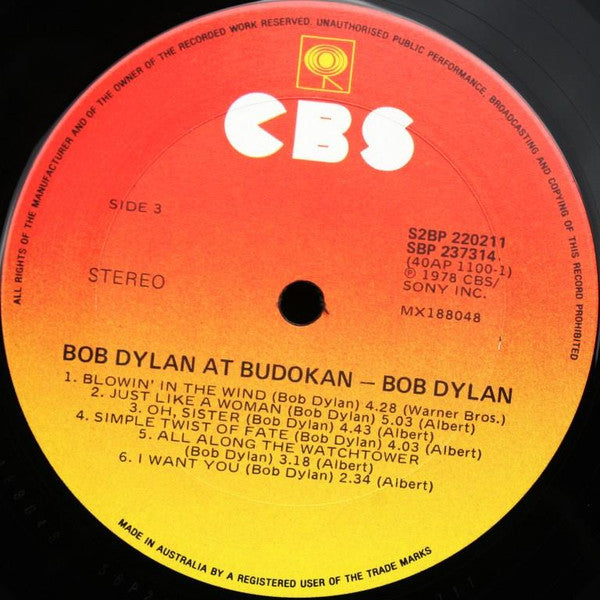 Bob Dylan - Live at Budokan (2LP)